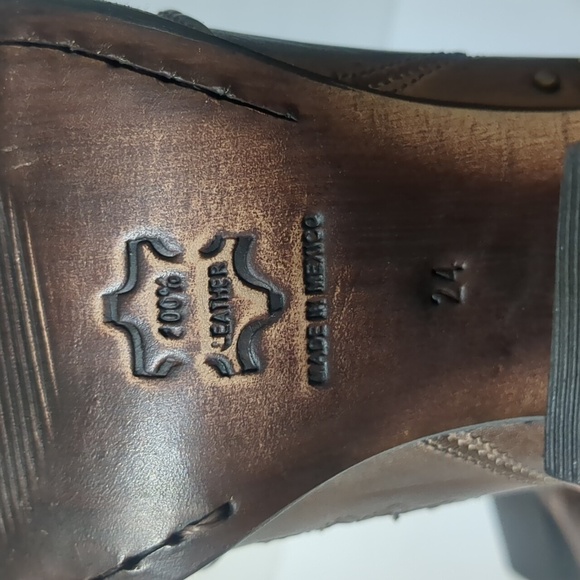 El malcreado women's brown leather western  new boots size 7  Ankle boots - Picture 9 of 14